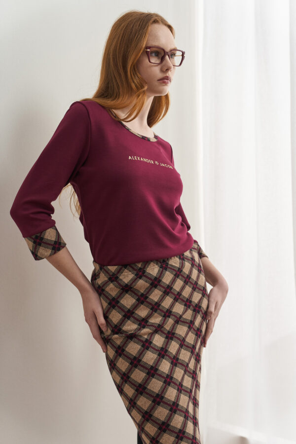 Top with tartan details