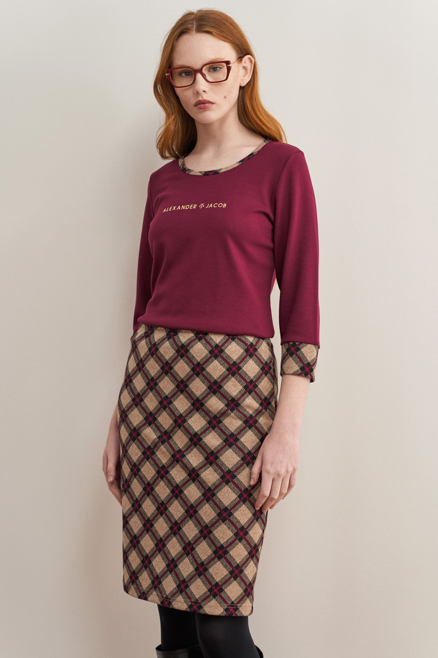Top with tartan details - Image 5
