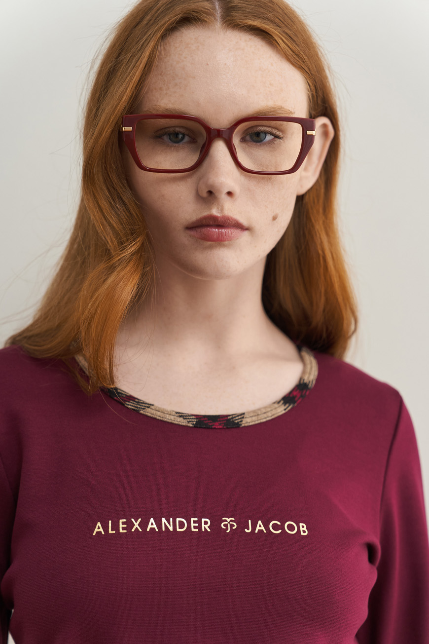 Top with tartan details - Image 6