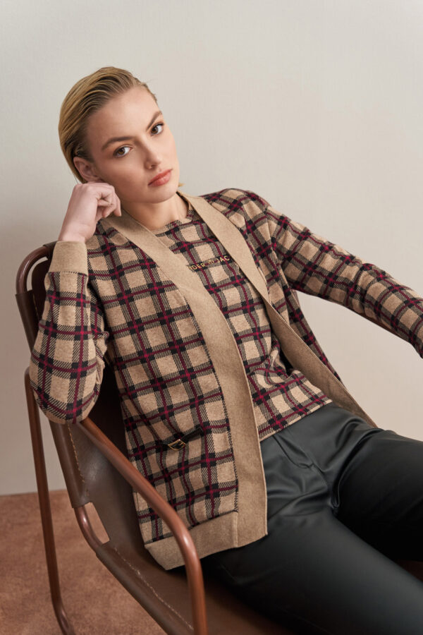 Tartan cardigan