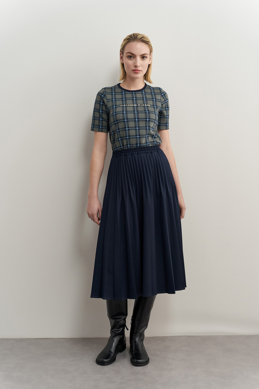 Tartan top short sleeves
