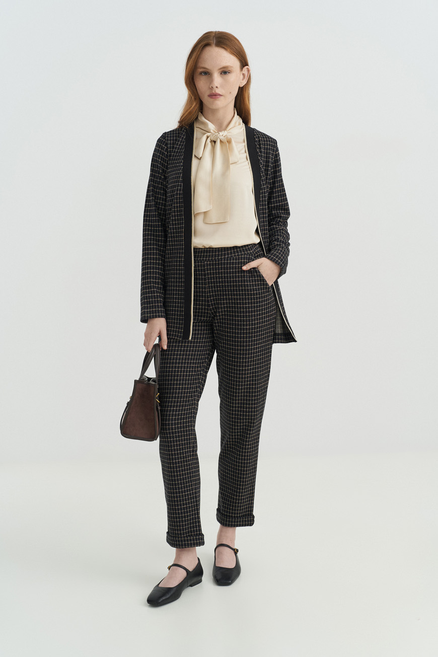 Jogger pants mini check