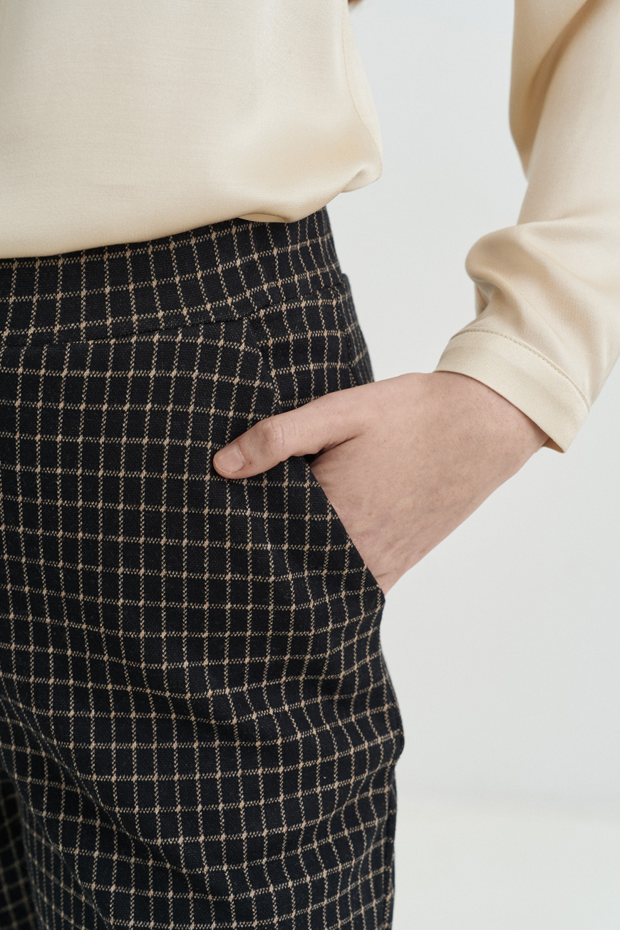 Jogger pants mini check - Image 3