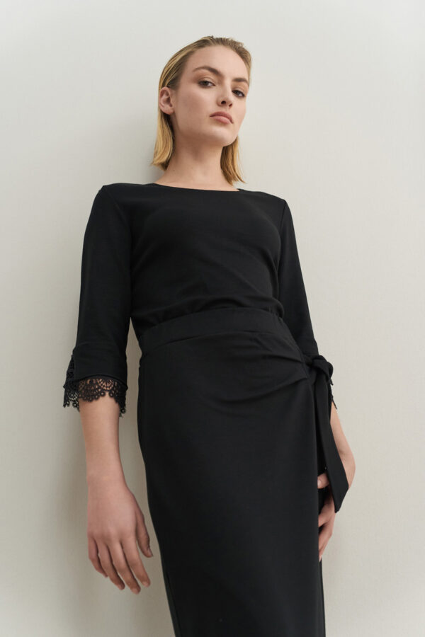 Top 3/4 sleeve with lace