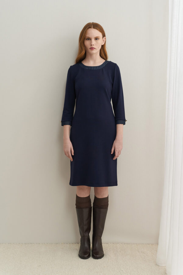 Dress 3/4 sleeves denim details