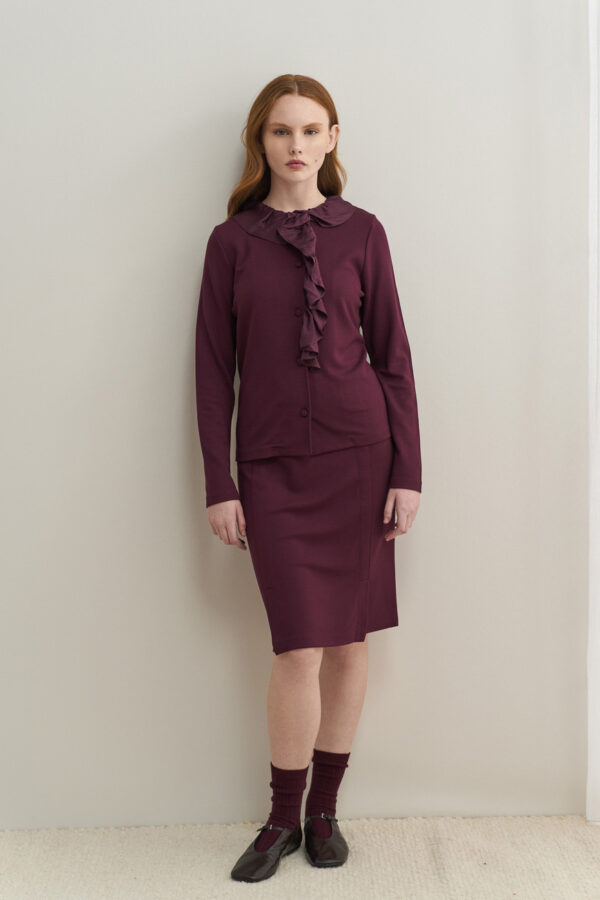 Cardigan with satin details