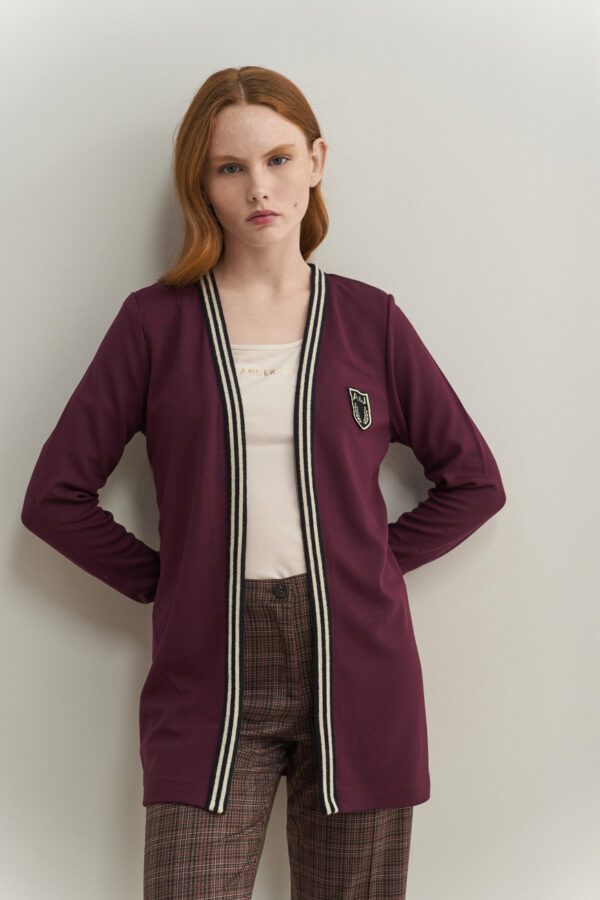 Μακρυά ζακέτα με ρίγα