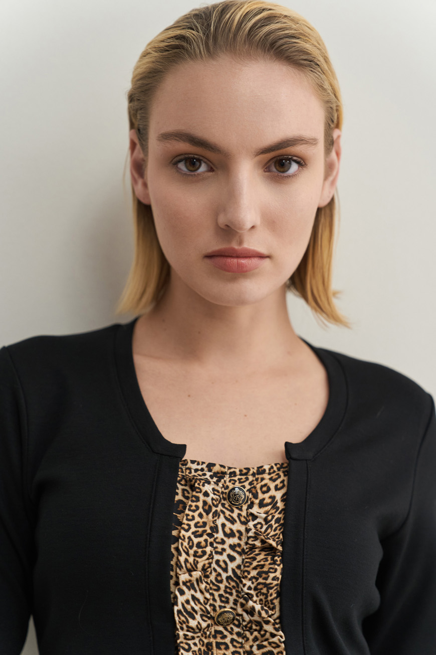 Μπλουζοπουκάμισο με animal αντίθεση - Image 3