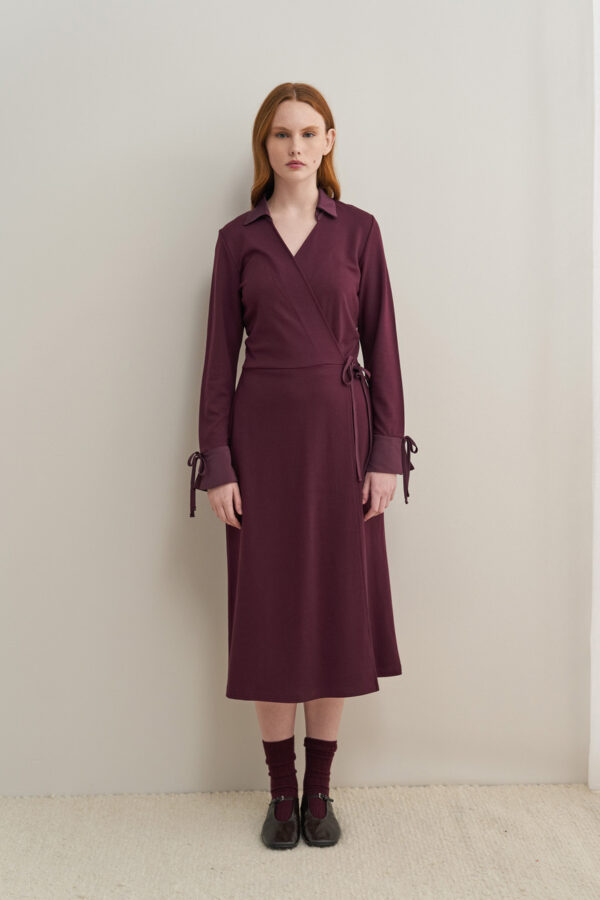 Dress with wrap effect