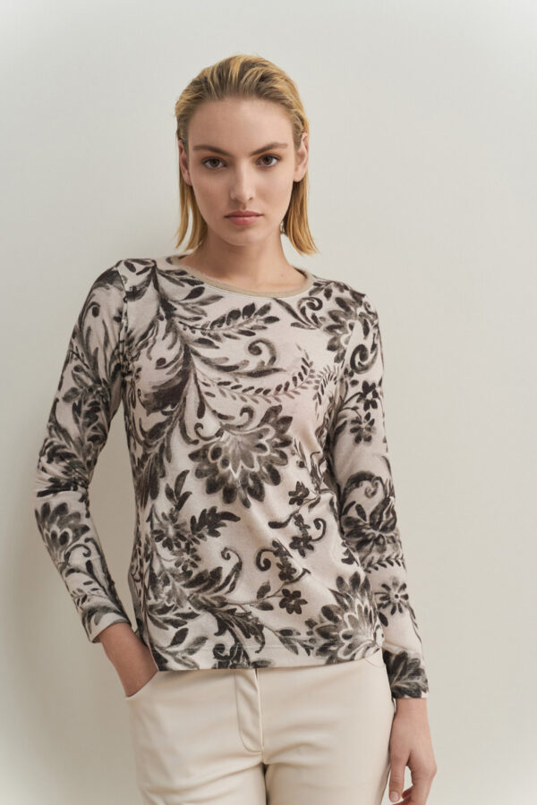 Long sleeve blouse euphoria print