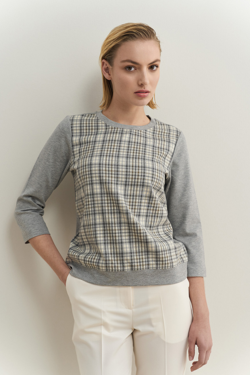 Grey check top - Image 2