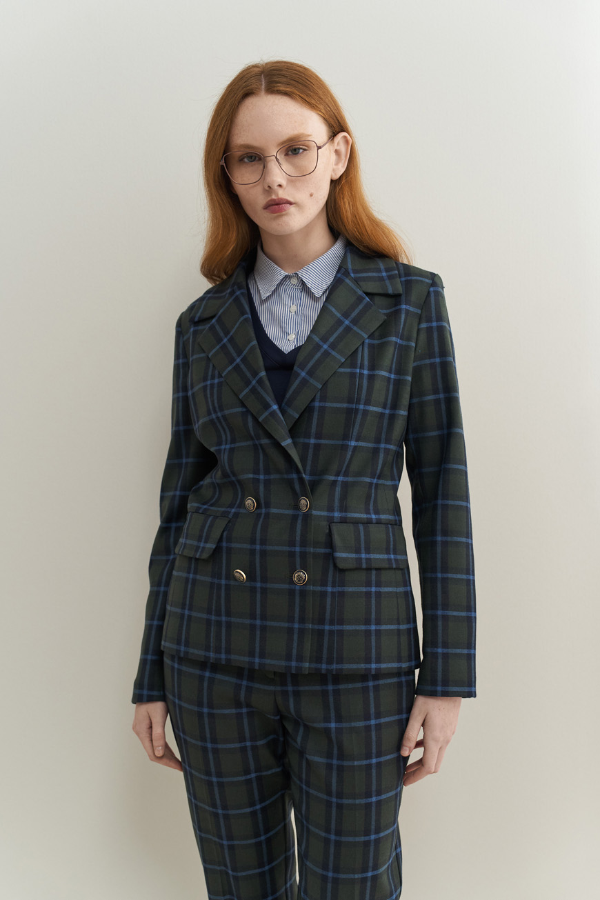 Wool blend tartan jacket - Image 3