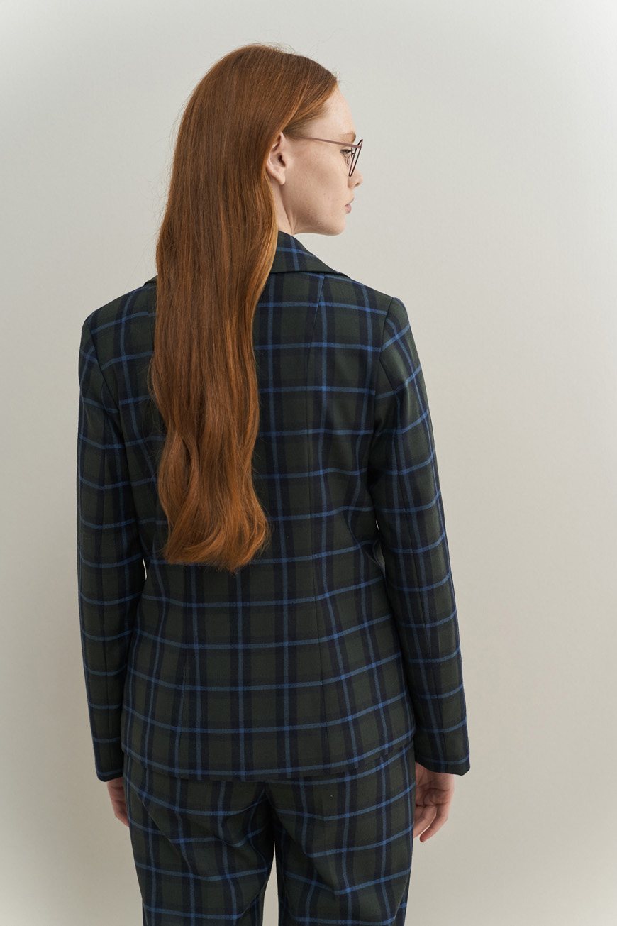 Wool blend tartan jacket - Image 5