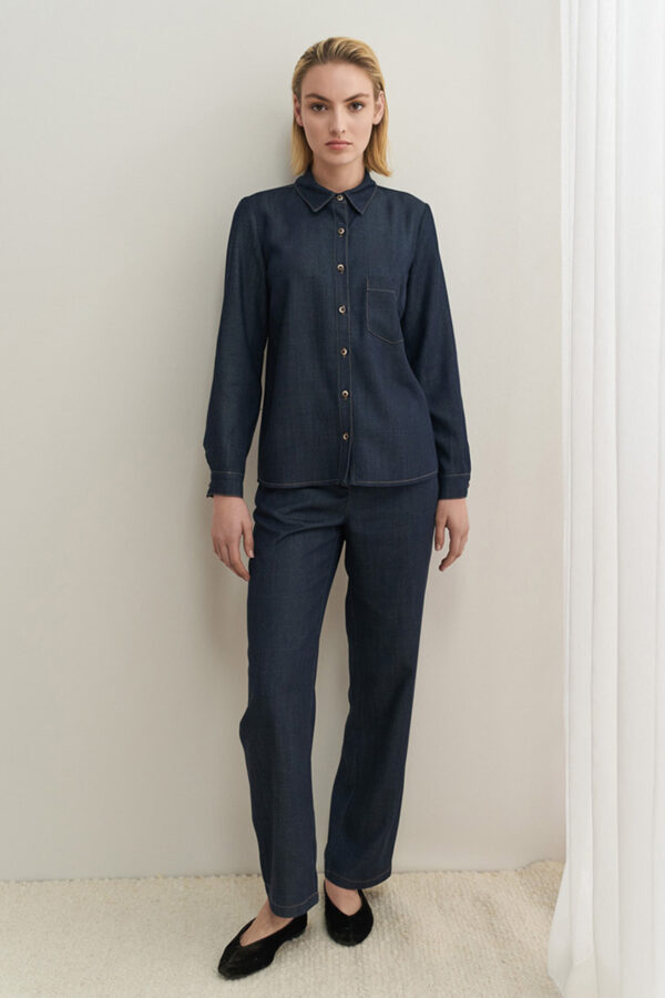 Παντελόνι wide leg denim