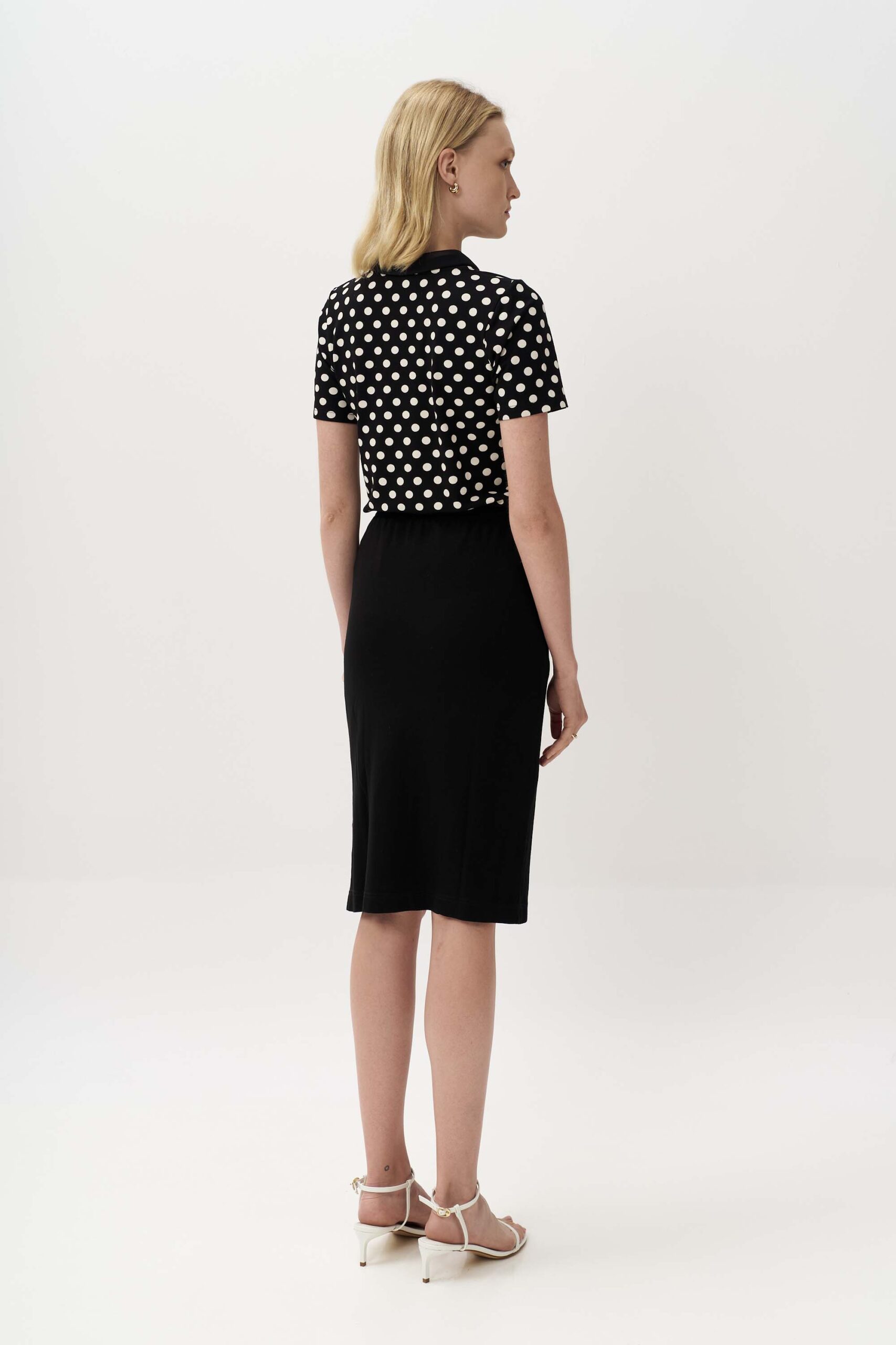 Polka dot blouse with scarf - Image 4