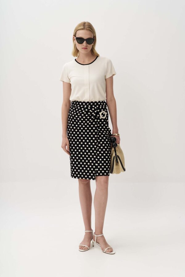 Polka dot wrap skirt