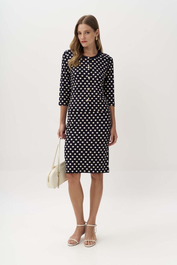 Straight polka dot skirt