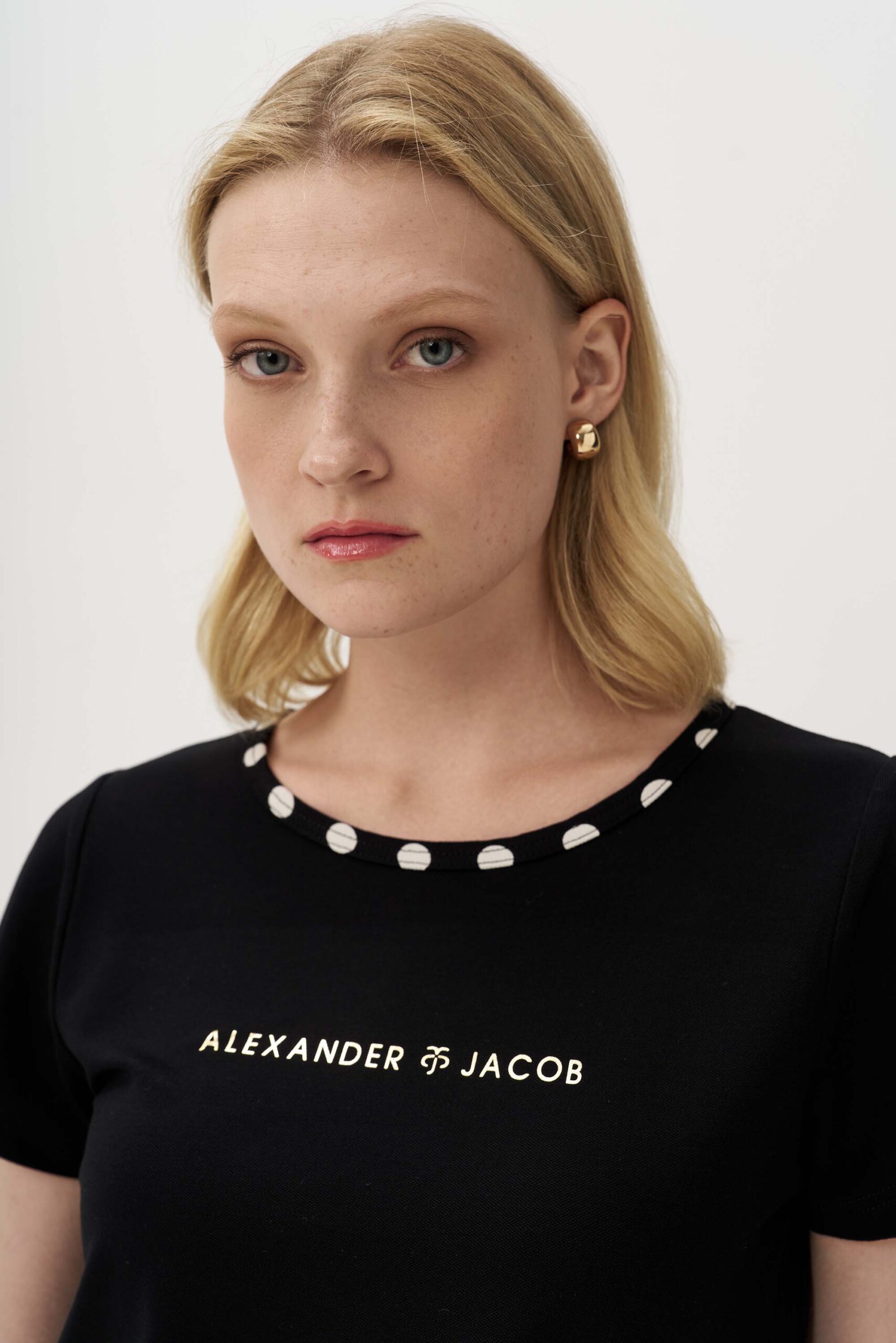 Μπλούζα με contrast πουά ρέλι - Image 2