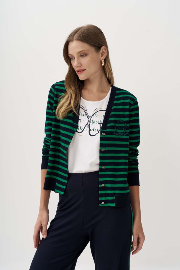 Ve bubble striped cardigan