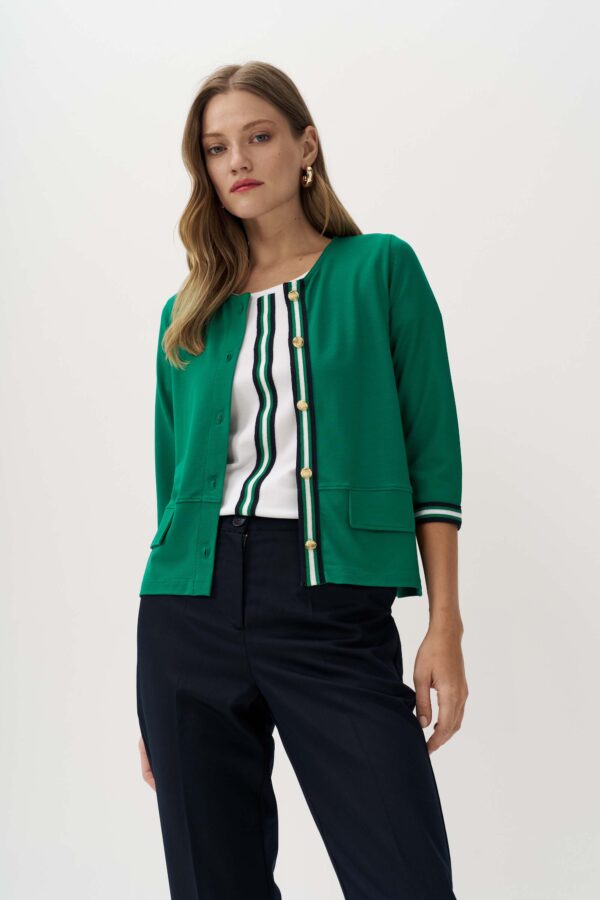 Contrast striped cardigan