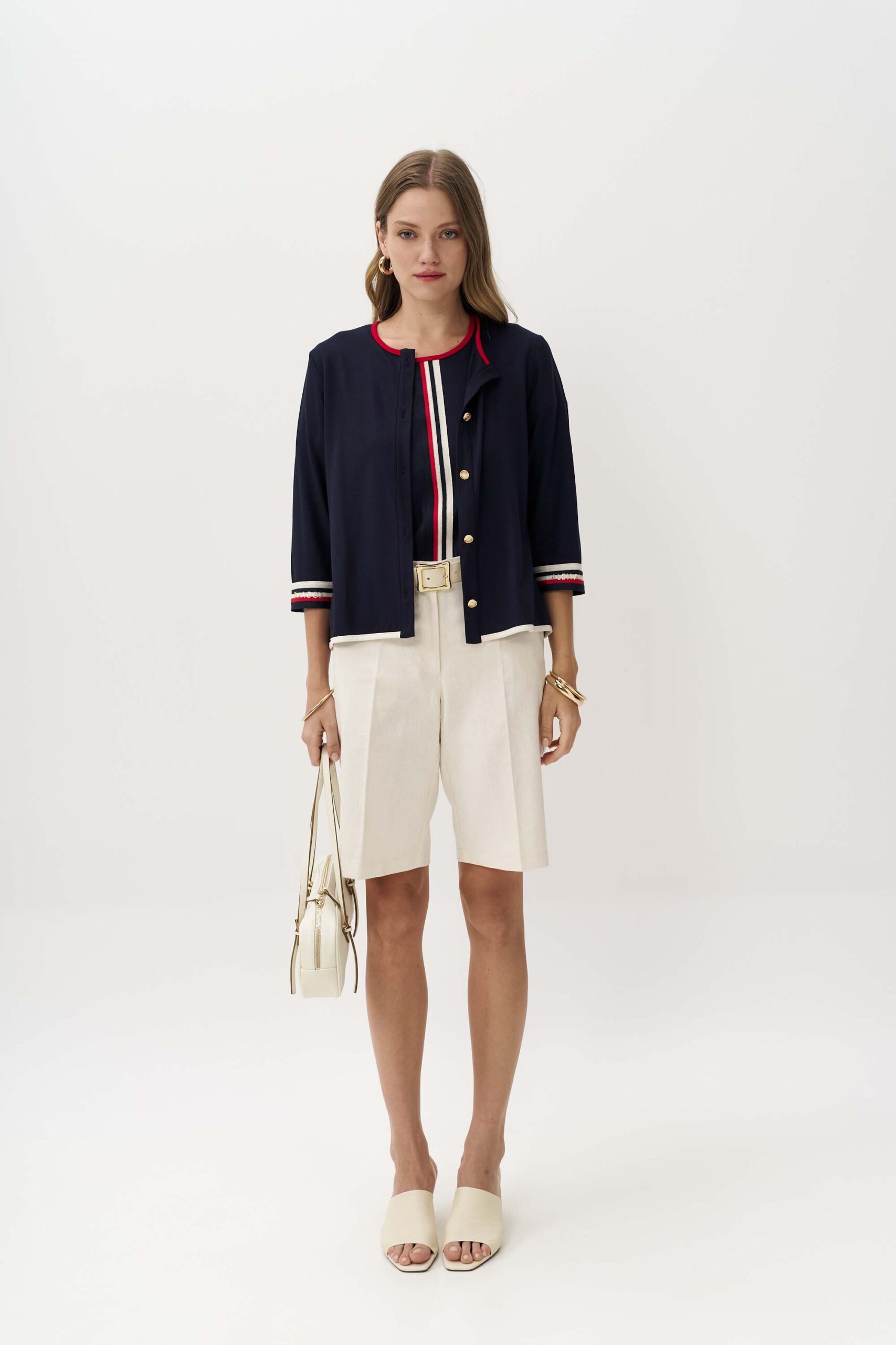 Ζακέτα με τρίχρωμο ριπ αντίθεση - Image 4