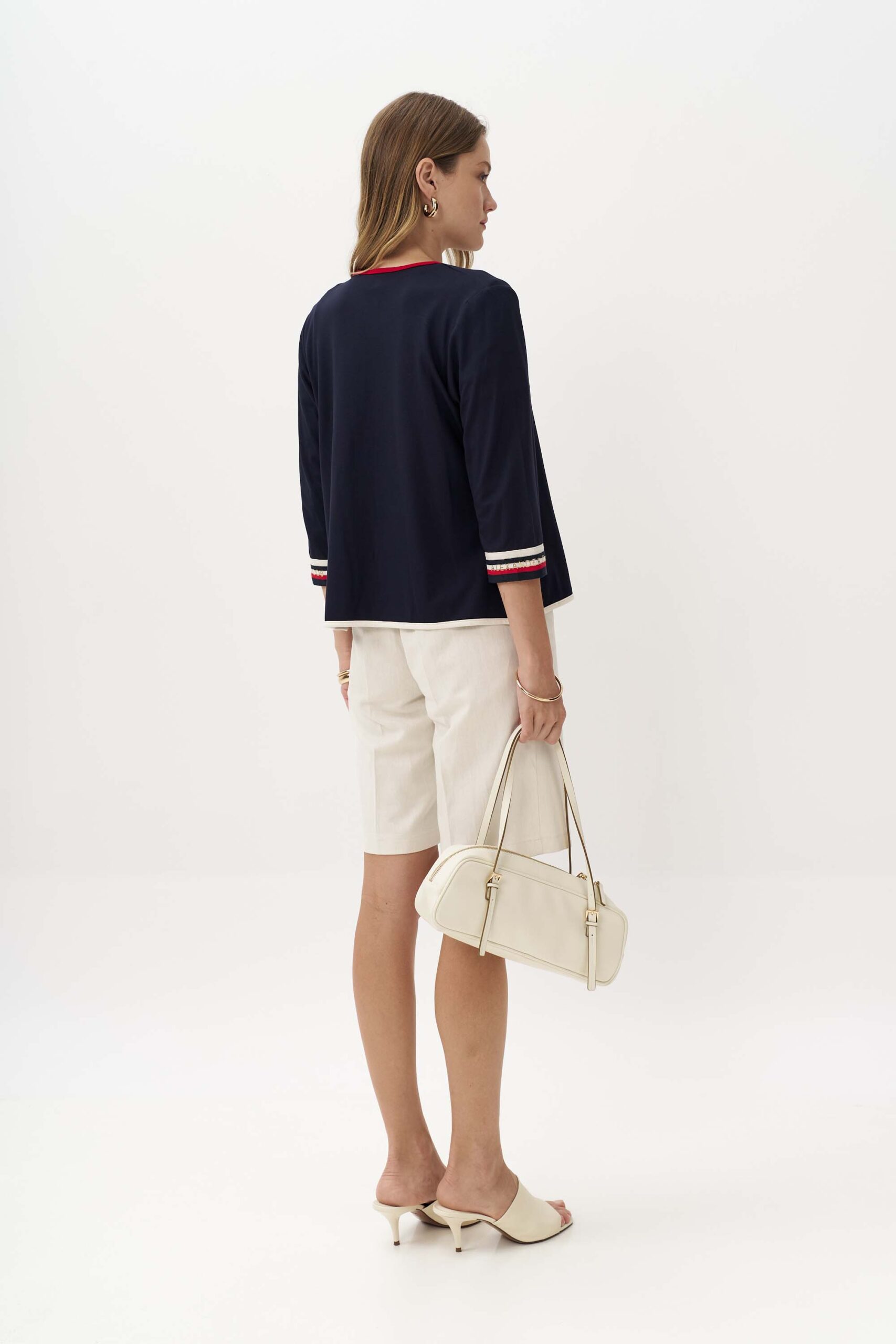 Ζακέτα με τρίχρωμο ριπ αντίθεση - Image 2