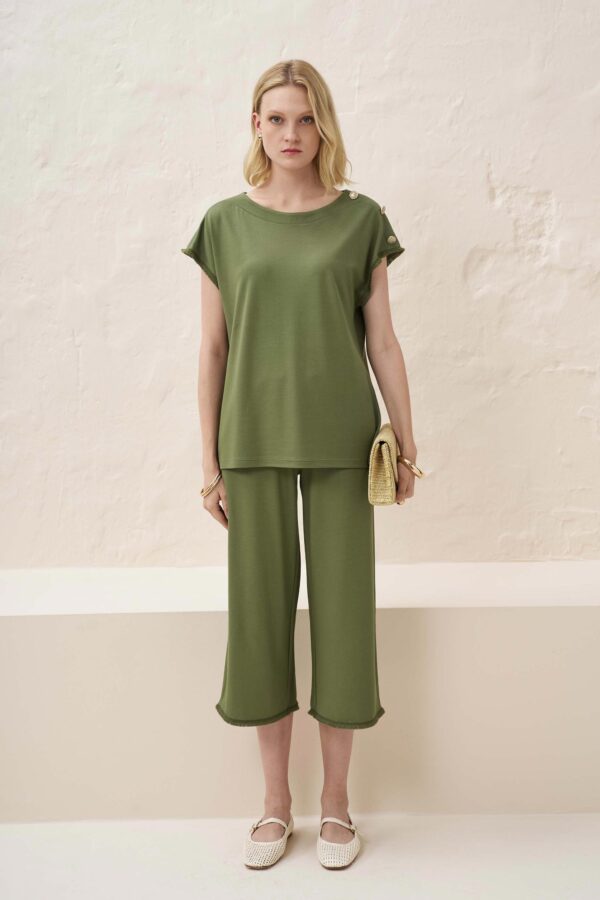 Zip-up panties with fringed finish