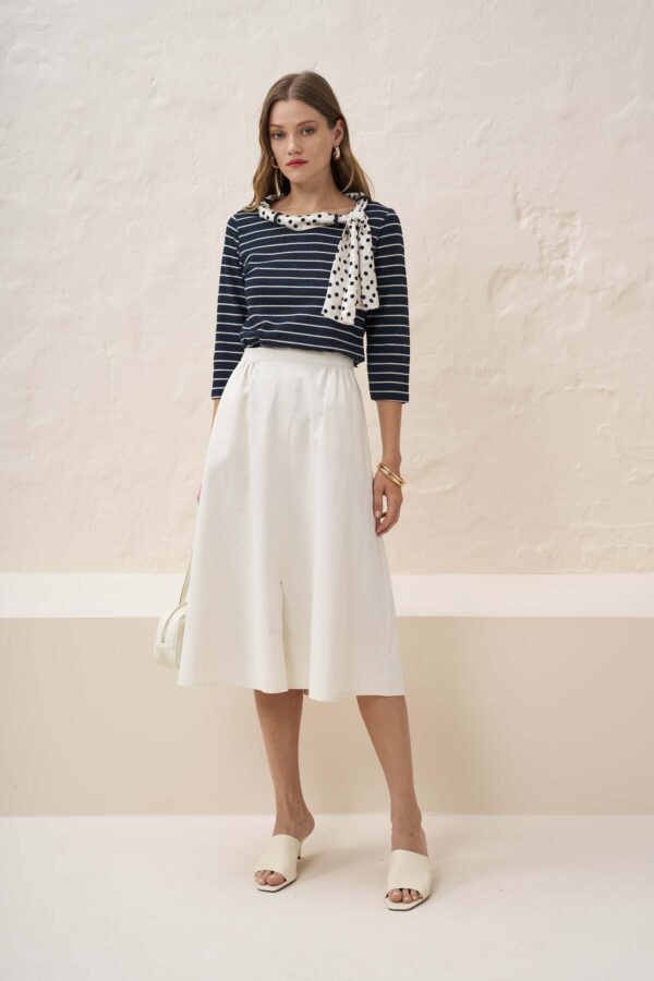 Φούστα κλος μίντι linen blend