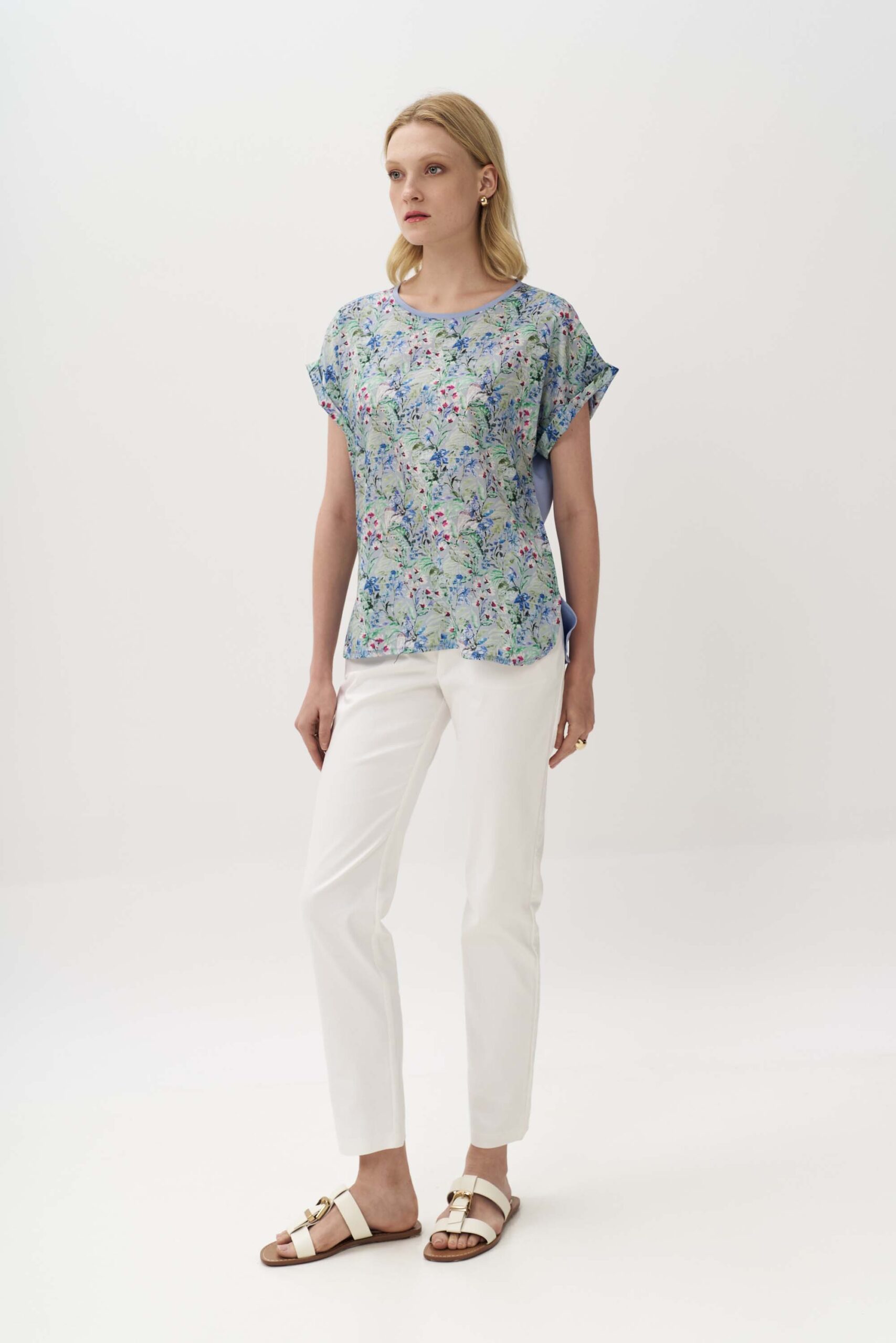 Blouse with garden print combination - Image 3