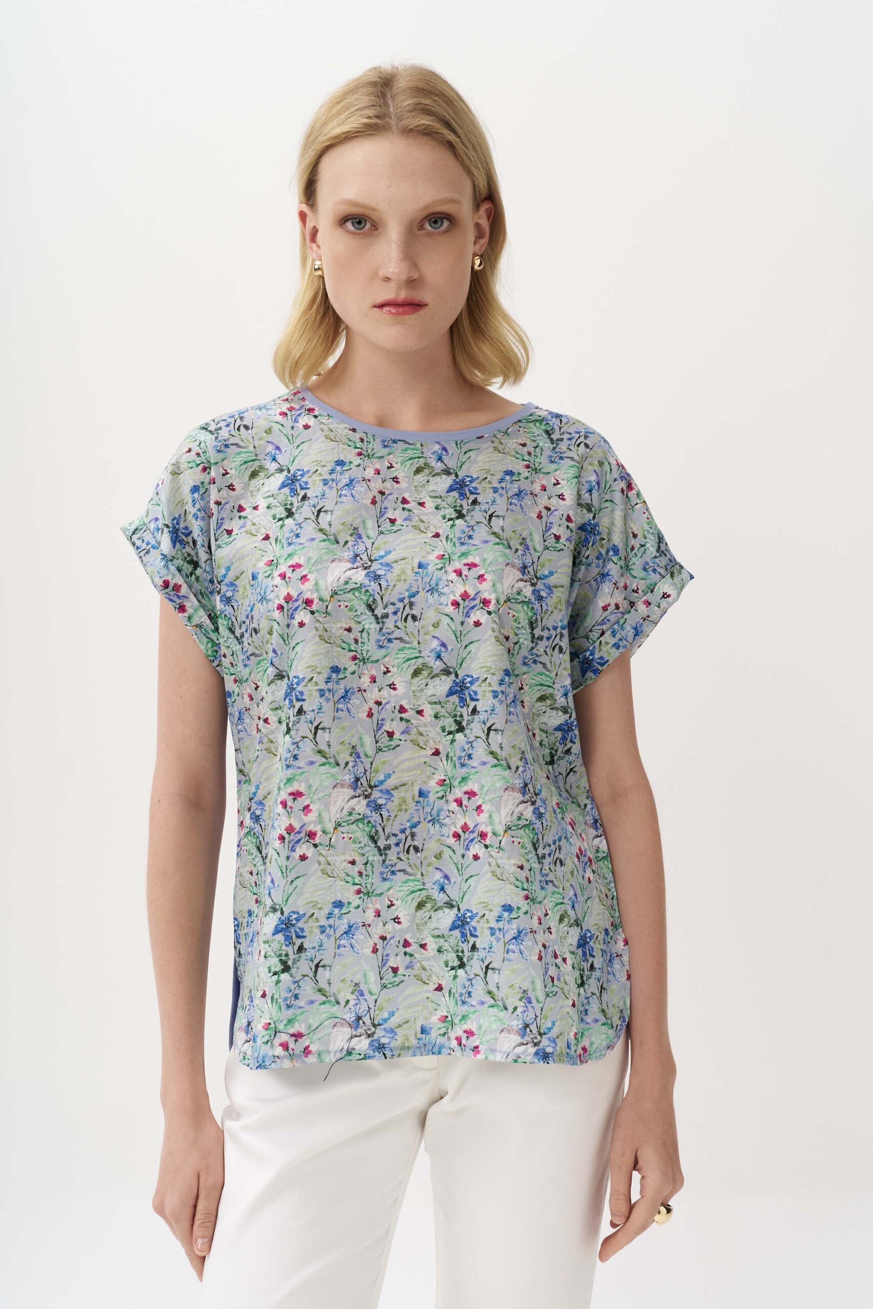 Blouse with garden print combination - Image 4
