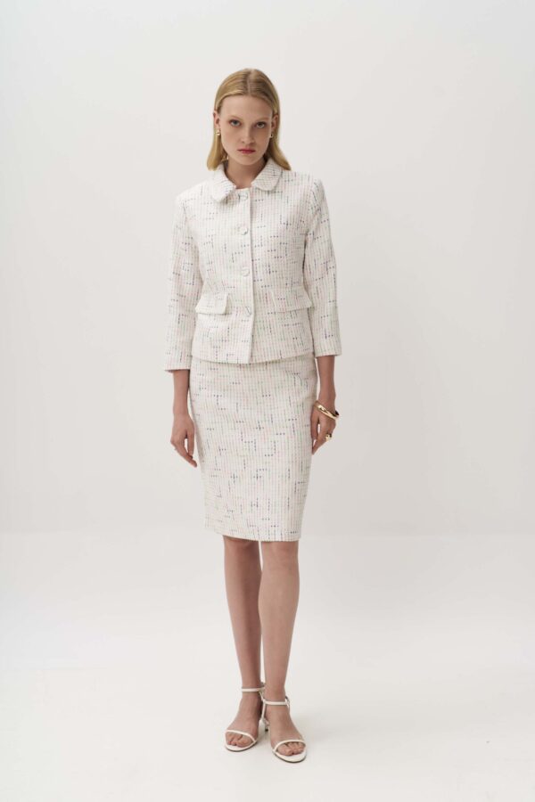 Multi-coloured tweed skirt